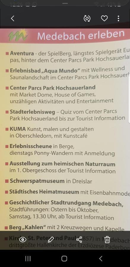 Ferienwohnung Parkblick Medebach Zewnętrze zdjęcie